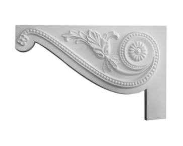 11in.W x 7in.H x 5/8in.D Large Pearl Stair Bracket, Left